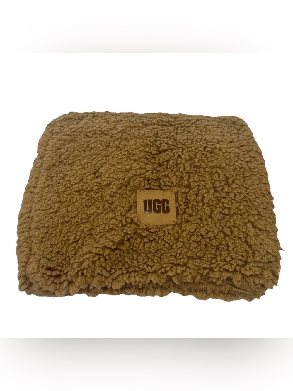 UGG Sherpa Oversized Scarf Leather UGG Logo 77 x 11